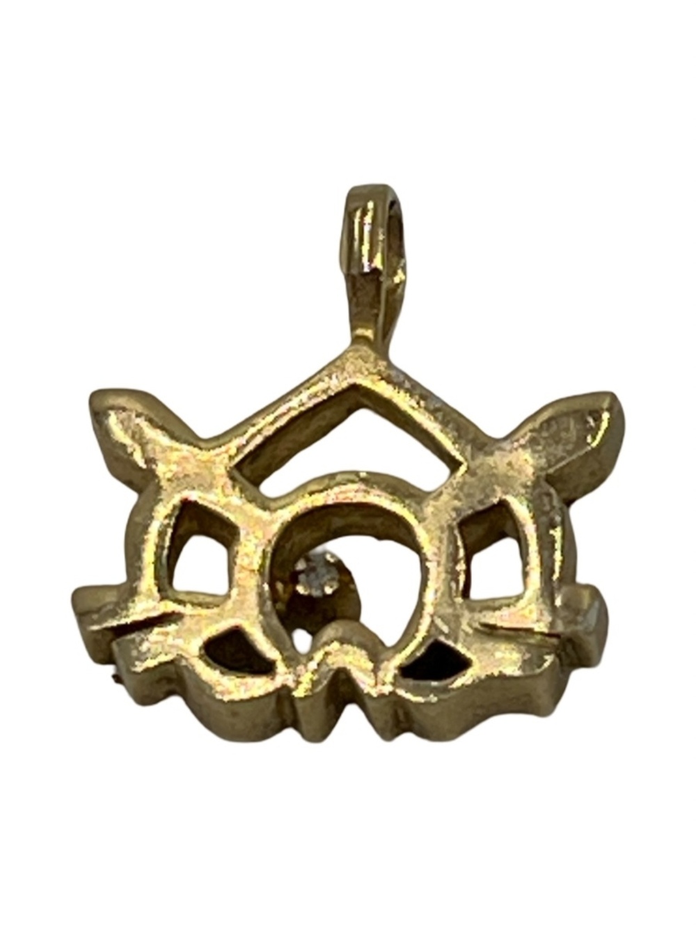 Handmade Gold Over Sterling Silver Diamond Accent Pendant